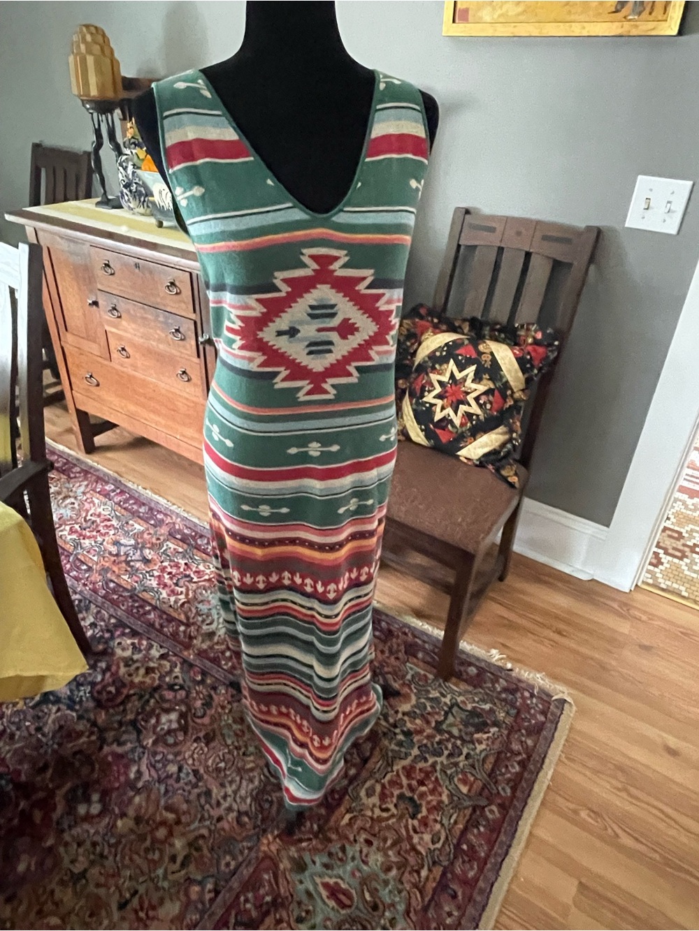 Tasha Polizzi Serape Maxi Dress Sz L NWT